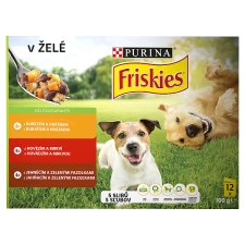 FRISKIES Adult Selection with Chicken, with Beef and Lamb in Jelly 12 x 100 g