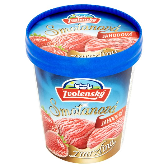 Zvolenský Smotanová zmrzlina jahodová 420 ml