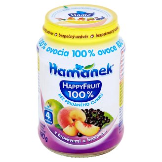 Hamánek Happy Fruit S broskyňami a bazou čiernou 190 g
