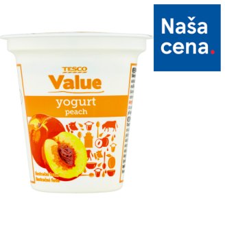 Tesco Value Nízkotučný jogurt s broskyňovou príchuťou 125 g