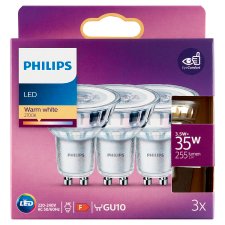 Philips LED Spot Light Bulb 3.5 W (35 W) GU10 Warm White 3 pcs