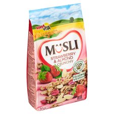 Bona Vita Zapekané chrumkavé müsli s jahodami a mandľami 700 g