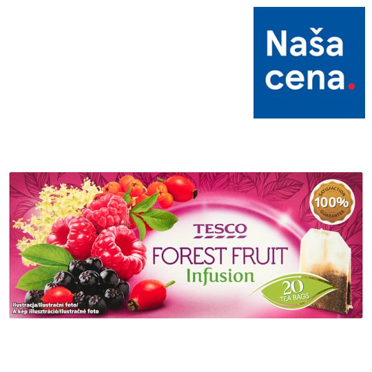 Tesco Ovocný čaj s príchuťou lesných plodov 20 x 2 g