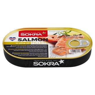 Sokra Filety z lososa v olivovom oleji 170 g