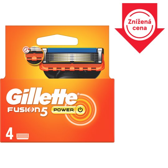 Gillette Fusion5 Power Razor Blade Refills 4 Count Tesco Groceries