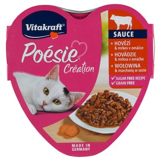 Vitakraft Poésie Sauce + hovädzie & mrkva v omáčke 85 g