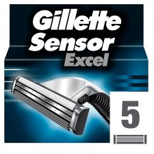 Gillette SensorExcel Náhradné Hlavice Na Strojček, 5 Kusov