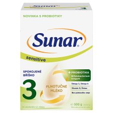 Sunar Sensitive 3 Milk Formula for Small Children in Powder 2 x 250 g (500 g)