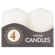 White Votive Candles 4 pcs