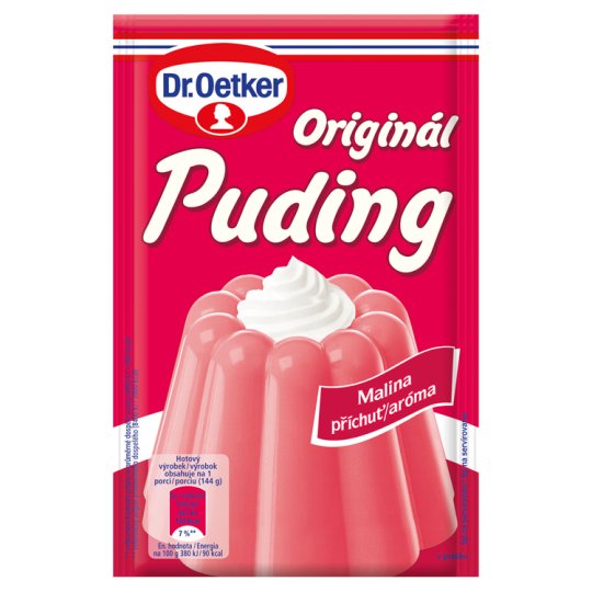 Dr. Oetker Originál Puding Malinová aróma v prášku 37 g