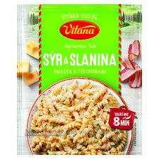 Vitana Rýchla večera Cheese and Bacon Sauce with Pasta 163 g