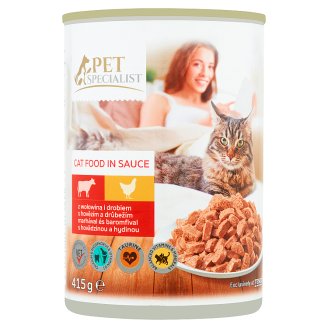 Tesco Pet Specialist Kúsky s hovädzinou a hydinou v omáčke 415 g