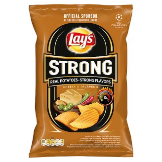 Lay's Strong Vyprážané zemiakové lupienky s príchuťou syra a papričiek jalapeňo 70 g