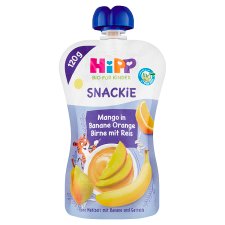 HiPP Snackie Organic Banana Orange Pear Mango Rice Flour 120 g