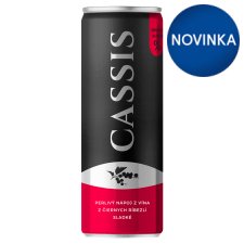 Cassis perlivý nápoj z vína z čiernych ríbezlí sladké 250 ml