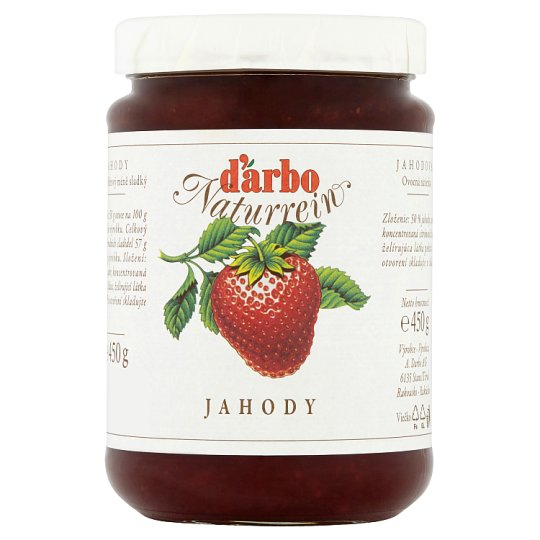 d'arbo Naturrein jahodová nátierka 450 g