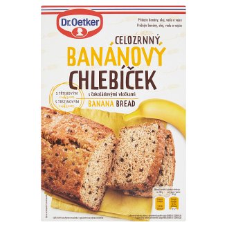 Dr. Oetker Celozrnný banánový chlebíček s čokoládovými vločkami 500 g