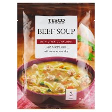 Tesco Beef Soup with Liver Dumplings 45 g