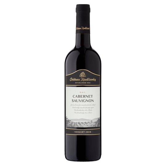 Château Topoľčianky Cabernet Sauvignon slovenské akostné víno D.S.C. suché červené 0,75 l