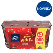 Glade Warm Apple Pie parfumovaná sviečka 2 x 112 g (224 g)