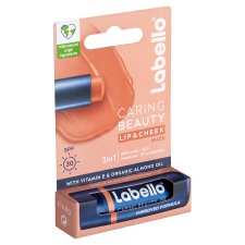 Labello Caring Beauty Lip & Cheek Nude Colour Lip Balm for Lips & Cheeks SPF 30 4.8 g