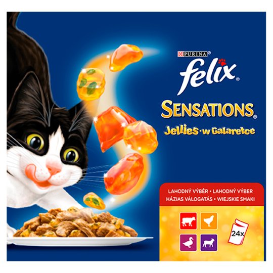 FELIX Sensations Jellies výber v ochutenom želé multi balenie 24 x 100 g