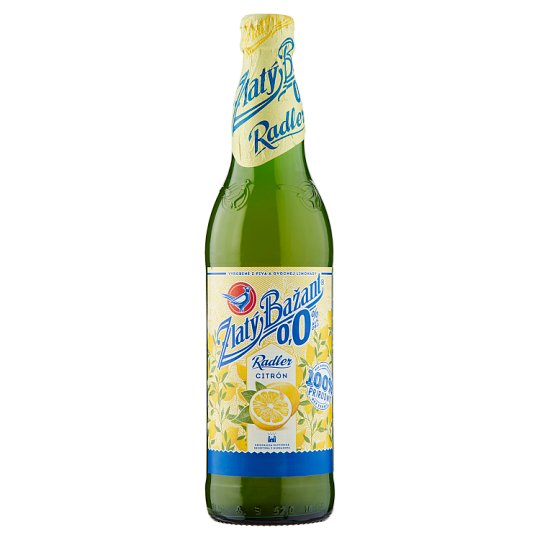Zlatý Bažant Radler Citrón 0,0% 500 ml
