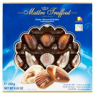 Maître Truffout Morské plody čokoládové pralinky s lieskoorechovou krémovou náplňou 250 g