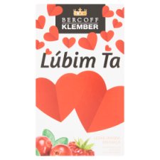 Bercoff Klember Ľúbim ťa lesná jahoda brusnica aromatizovaný ovocný čaj 20 x 2,25 g