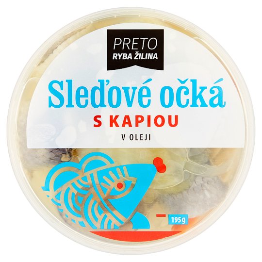 Ryba Žilina Preto Sleďové očká s kapiou v oleji 195 g