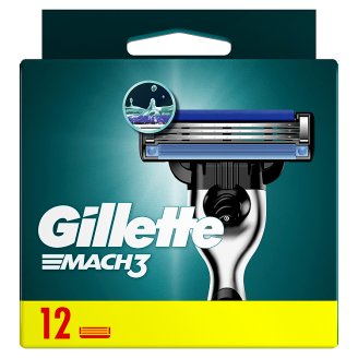 Gillette Mach3 Náhradné Holiace Hlavice, 12 Ks