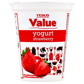 Tesco Value Nízkotučný jogurt s jahodovou príchuťou 330 g
