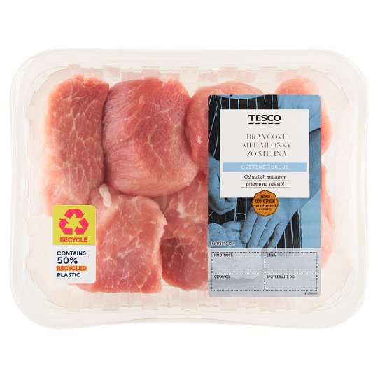 Tesco Bravčové medailónky zo stehna 0,360 kg