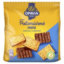 Opavia Zlaté Half Dipped Mini Biscuits Milky 145 g