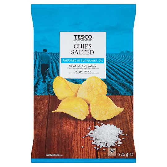 Tesco Smažené zemiakové lupienky solené 225 g