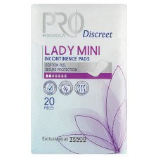 Tesco Pro Formula Discreet Mini dámske inkontinenčné vložky 20 ks