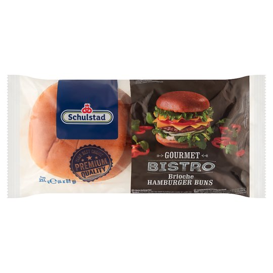 Schulstad Gourmet Bistro hamburgerové žemle v brioche štýle 4 x 81 g (324 g)