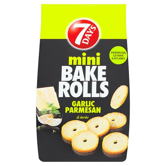7 Days Bake Rolls mini parmezán, cesnak a bylinky 80 g