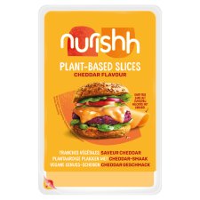 Nurishh plátky rastlinný produkt s Cheddar aróma 120 g