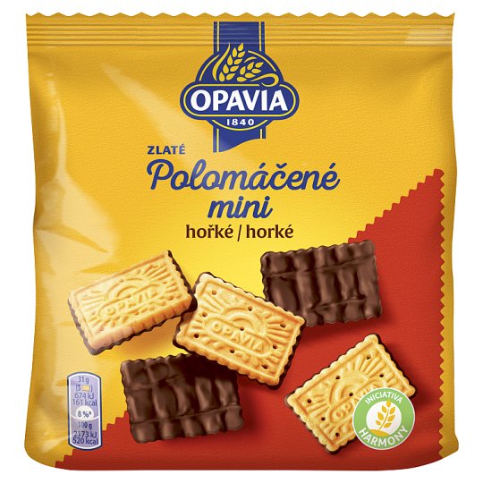 Opavia Zlaté Half-Dipped Mini Biscuits Dark 145 g