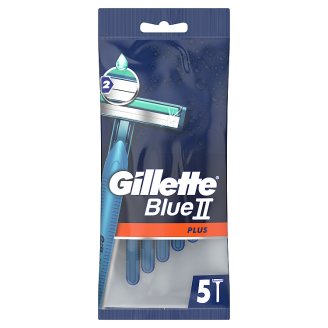 Gillette Blue II Plus Chromium Jednorazový Pánsky Holiaci Strojček – 5-kusové Balenie