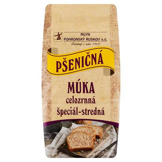 Mlyn Pohronský Ruskov Wholemeal Wheat Flour Special Medium 800 g