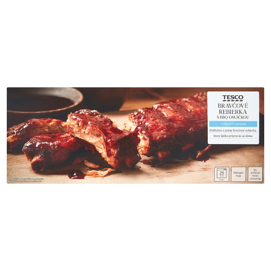 Tesco Bravčové rebierka s BBQ omáčkou 600 g