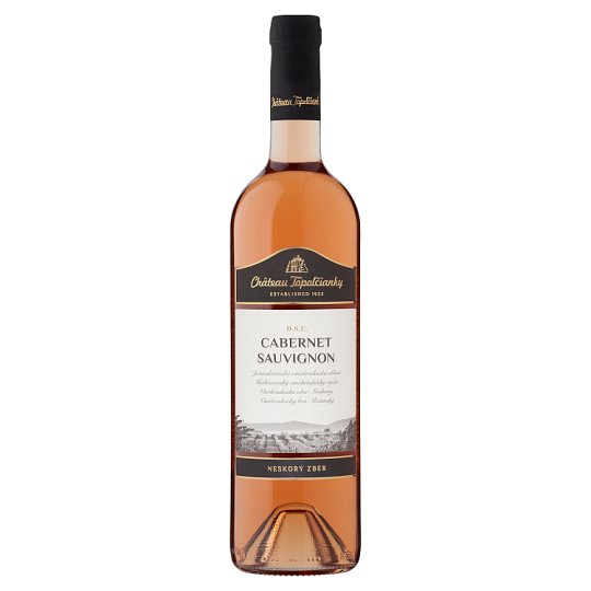 Château Topoľčianky Cabernet Sauvignon neskorý zber akostné víno D.S.C. polosuché ružové 0,75 l