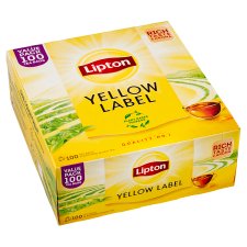 Lipton Yellow Label čierny aromatizovaný čaj 100 vrecúšok 200 g