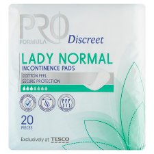 Tesco Pro Formula Discreet Lady Normal Incontinence Pads 20 pcs