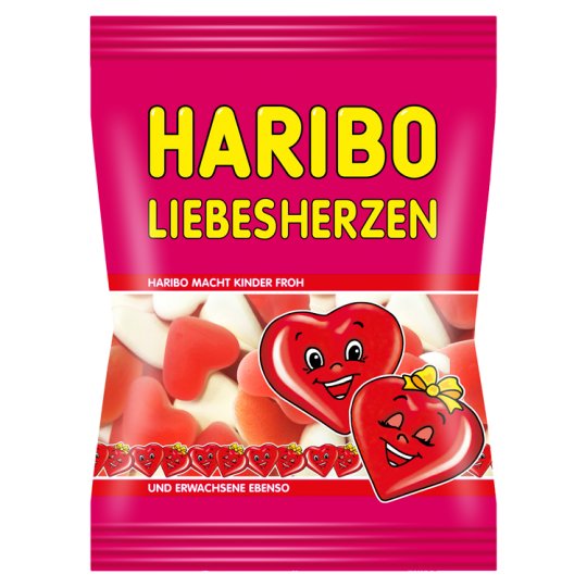 Haribo Liebesherzen želé s ovocnou príchuťou a s penovým cukrom 100 g