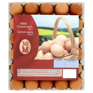 Tesco Čerstvé vajcia M 30 ks