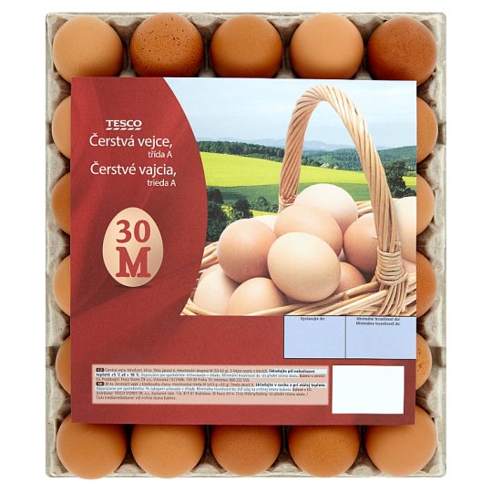 Tesco Čerstvé vajcia M 30 ks