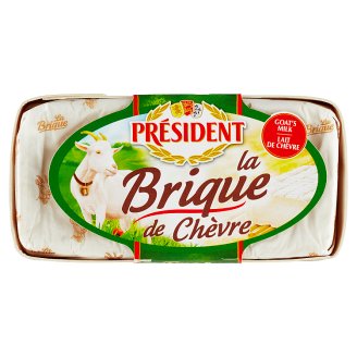 Président La brique de chèvre kozí syr s bielou plesňou na povrchu, plnotučný 150 g